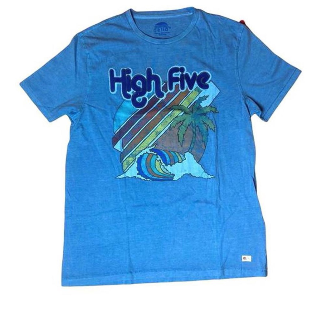 Blue high five Celio graphic tee, XL